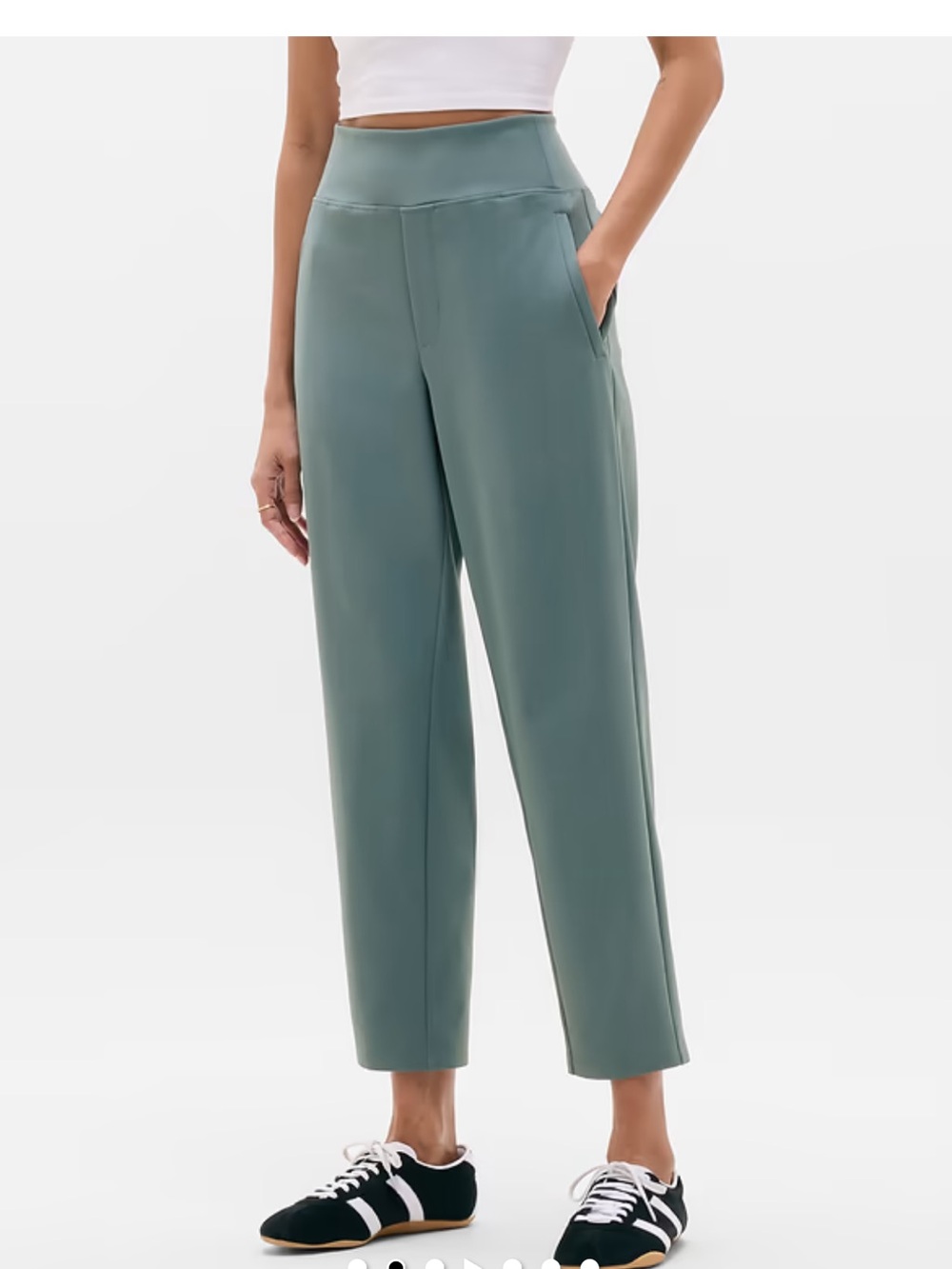 ATHLETA Endless High Rise Pant 6 in Botanical Green Straight Leg - Picture 2 of 11
